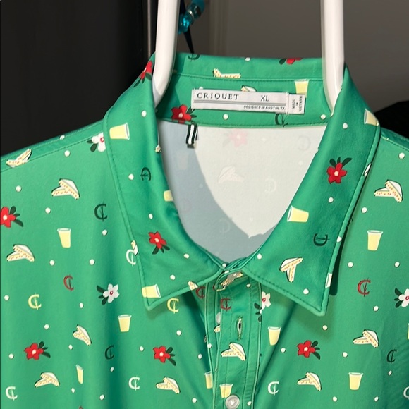 Criquet Other - Criquet Men's  FUN Green Patterned Shirt